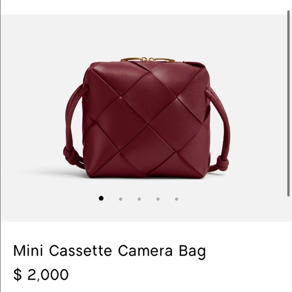 Bottega Veneta Burgundy Mini Cassette Bag